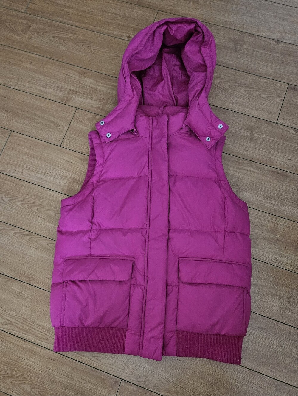 GAP Hooded Puffer Vest - Fuchsia Pink